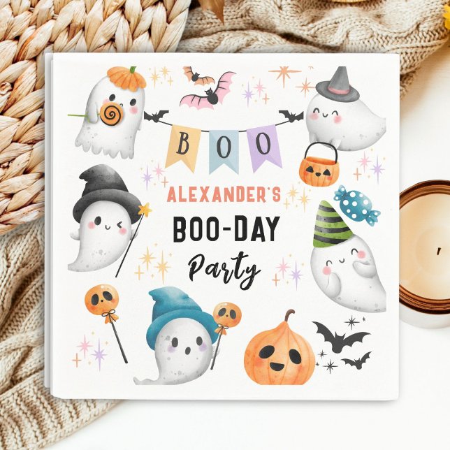 Serviette En Papier Cute Ghost Spooktacular Halloween Boy Anniversaire (Créateur téléchargé)