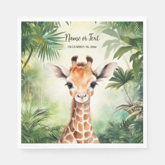 Serviette En Papier Cute Giraffe Jungle Baby Shower Party Beautiful