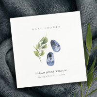 Cute Green Enk Blue Boy Chaussures Baby shower en