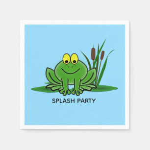 Serviette En Papier Cute Grenouille verte Papier design Napkins