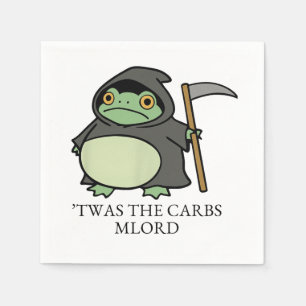 Serviette En Papier Cute Grim Reaper Frog - ’Twas Carbs M’Lord