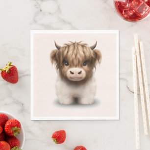 Serviette En Papier Cute Highlands Scottish Cow