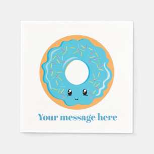 Serviette En Papier Cute Kawaii beigne bleue ajouter des serviettes de