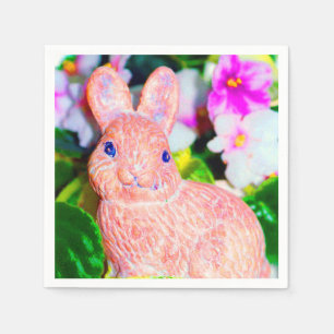 Serviette En Papier Cute Kitschy Bunny Rabbit