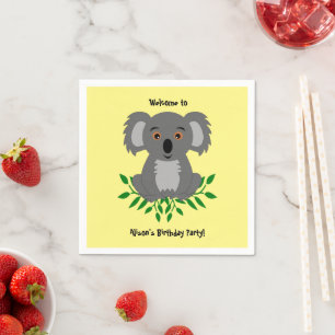 Serviette En Papier Cute koala avec serviettes anniversaires de enfant