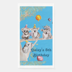 Serviette En Papier Cute Koala Ours Anniversaire Animal Party Serviett