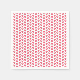 Serviette En Papier Cute Little Raspberry Pink Hearts Motif