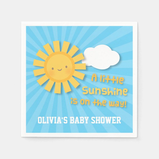 Serviette En Papier Cute Little Sunshine Baby shower Fournitures (Devant)