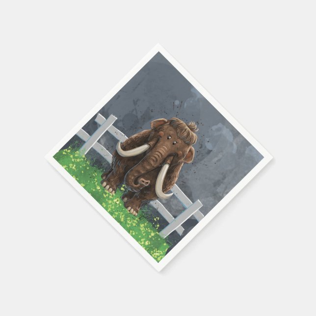 Serviette En Papier Cute Mastodon (Coin)