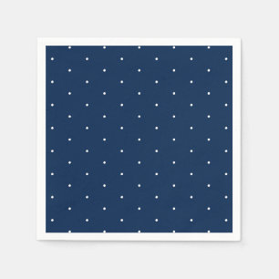 Serviette En Papier Cute minuscule marine pois bleu blanc motif