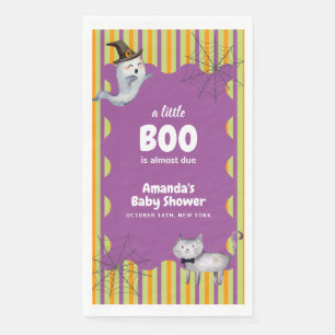 Serviette En Papier Cute Moderne Un Petit Boo Ghost Baby shower Chat