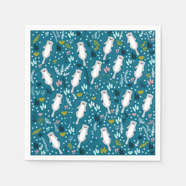 Serviette En Papier Cute Otter Papier serviettes (Devant)