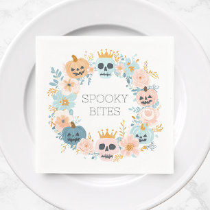 Serviette En Papier Cute Pastel Halloween Automne Éffrayant Floral Mod