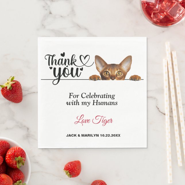 Serviette En Papier Cute Peeeeking Papier Chat serviettes (En situation)