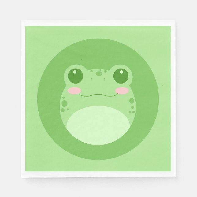 Serviette En Papier Cute Petite Grenouille (Devant)