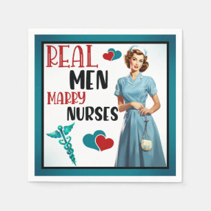 Serviette En Papier Cute Pinup_ Véritables Hommes Épouses Épouses