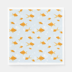 Serviette En Papier Cute poisson d'or nager dans l'eau