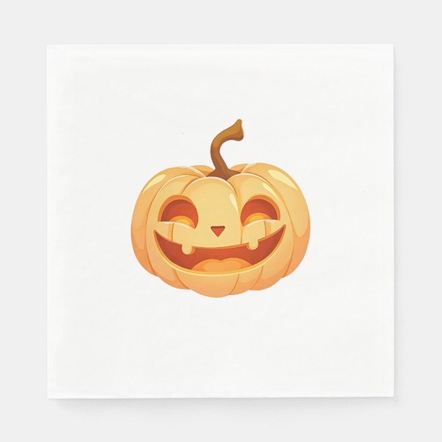 Serviette En Papier Cute Pumpkin Jack O Lantern Turtle Sea Halloween C (Devant)