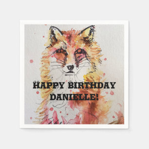 Serviette En Papier Cute Red Fox Wild Animal Décor Serviette serviette