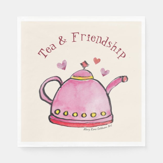 Serviette En Papier Cute Retro Boho Saint Valentin Dames Tea Party (Devant)