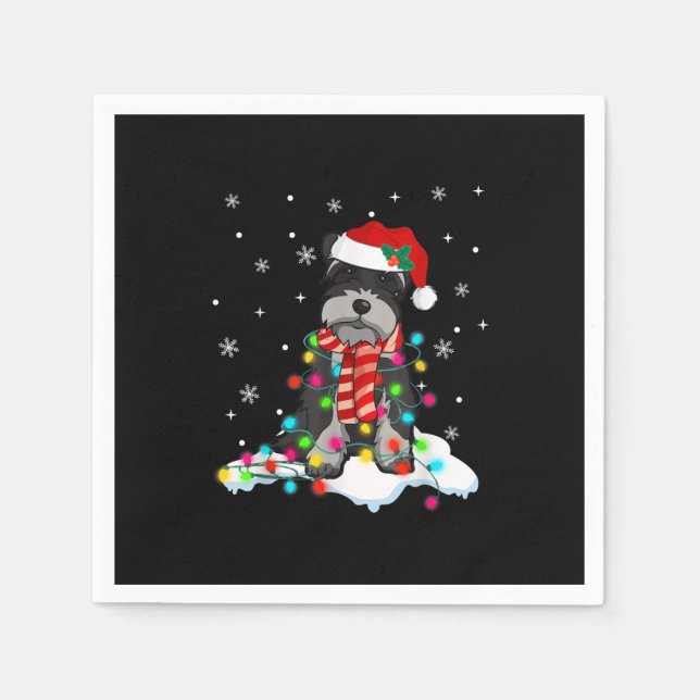 Serviette En Papier Cute Schnauzer (Devant)