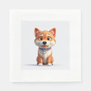 Serviette En Papier Cute Shiba Inu