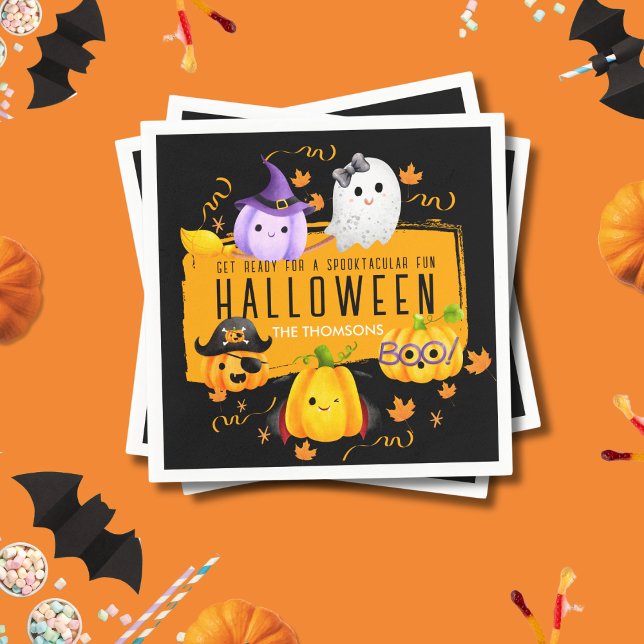 Serviette En Papier Cute Spooktacular Amusant Halloween Nuit (Créateur téléchargé)