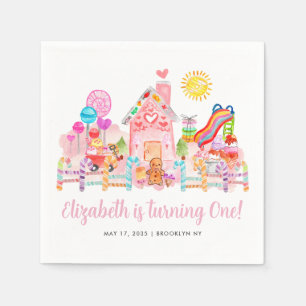 Serviette En Papier Cute Sweet Celebration Candyland Anniversaire de e