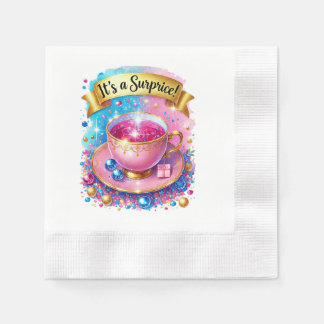 Serviette En Papier Cute tea gender reveal party 