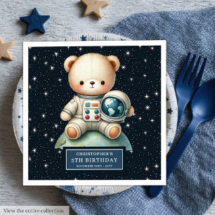 Serviette En Papier Cute Teddy Bear Astronaut serviettes pour la fête 