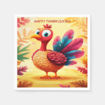 Cute Thanksgiving Turquie Napkins