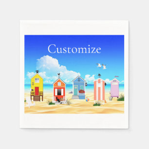 Serviette En Papier Cute Tiny Beach Shacks Thunder_Cove