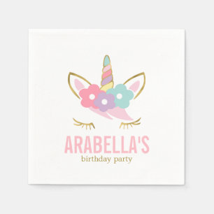 Serviette En Papier Cute Unicorn Filles Anniversaire