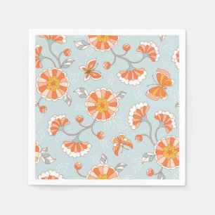 Serviette En Papier Cute Vintage  Papillon Motif