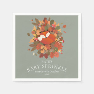 Serviette En Papier Cute Woodland Fox Cub Bébé Sprinkle / Douche
