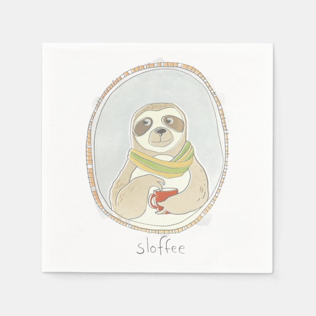 Serviette En Papier Cutie caféinée | Emplacement (Devant)