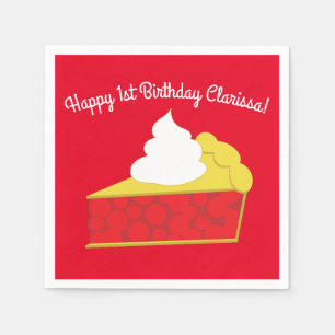 Serviette En Papier Cutie Pie Cherry 1er Anniversaire Thème de fête