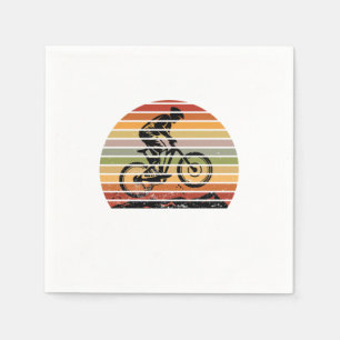Serviette En Papier Cycliste Retro VTT Vintage Vélo Cadeau