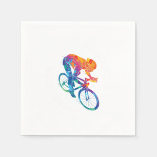 Serviette En Papier Cycliste Vélo Abstrait Cyclisme Vélo de montagne C