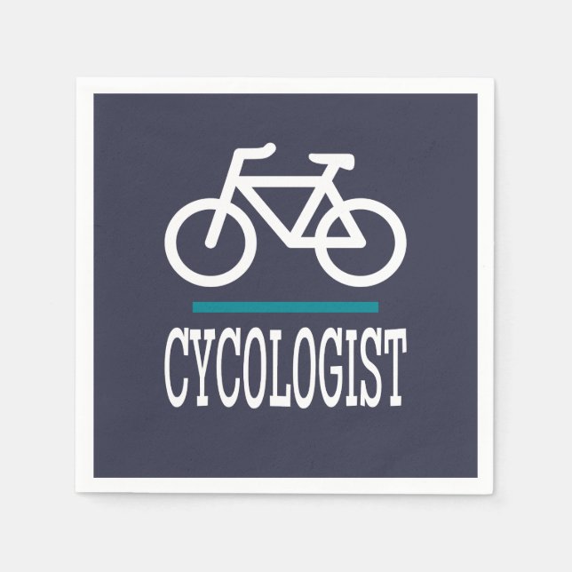 Serviette En Papier CYCOLOGIST Drôle Vélos à vélo Amour (Devant)