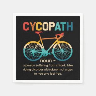 Serviette En Papier Cycopath Funny Cycliste pour cyclistes et cycliste