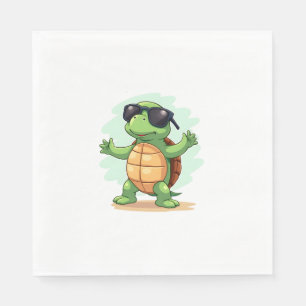 Serviette En Papier Dabbing Sea Turtle Amoureux des animaux Sauvez Les