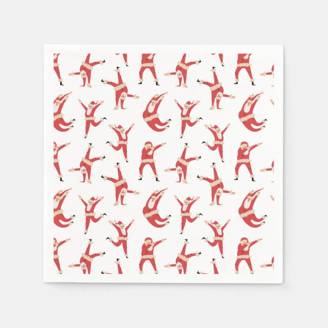 Serviette En Papier Dabing Père Noël Fun Motif de Noël (Devant)