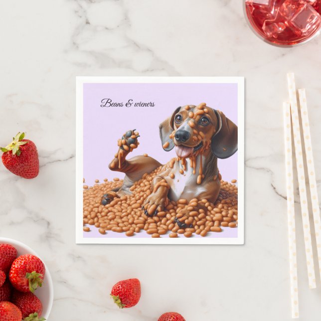 Serviette En Papier Dachshund (En situation)