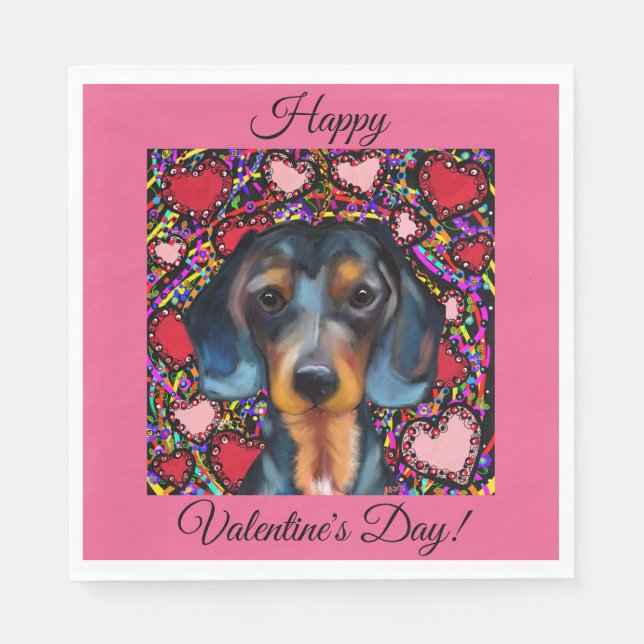 SERVIETTE EN PAPIER DACHSHUND (Devant)