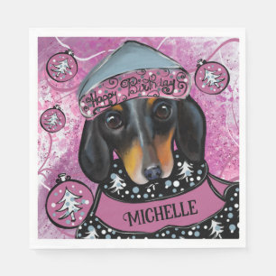 SERVIETTE EN PAPIER DACHSHUND