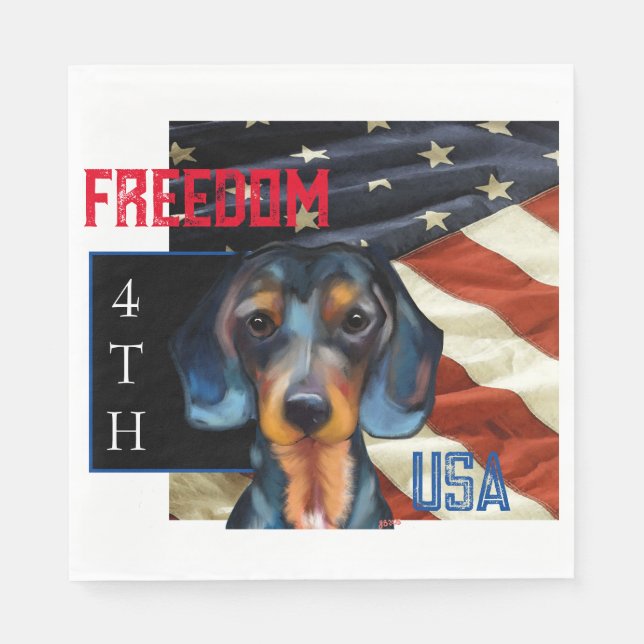 Serviette En Papier Dachshund (Devant)