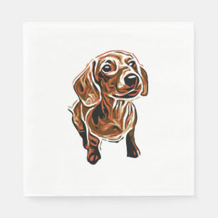 Serviette En Papier Dachshund 1