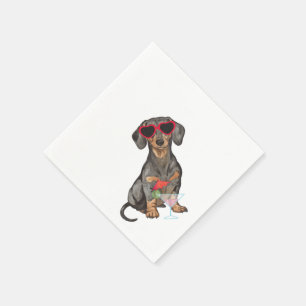 Serviette En Papier Dachshund d'été