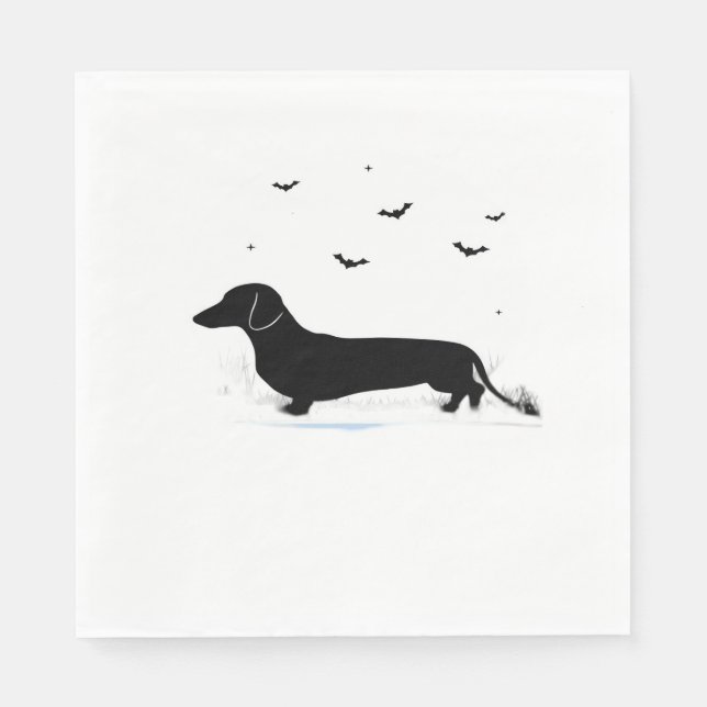 Serviette En Papier Dachshund Halloween Costume Mon Dachshund est Mon  (Devant)